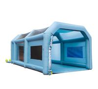 VEVOR 26x15x11ft Inflatable Paint Booth, Inflatable Spray Booth, High Powerful 750W+950W Blowers Spray Booth Tent, Car Paint Tent Air Filter System for Car Parking Tent Workstation Motorcycle Garage