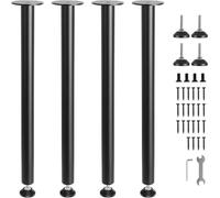 VEVOR 28 Inch Adjustable Desk Legs Reinforced Steel Office Table Furniture Legs Set of 4 for DIY 1200 lbs Load Capacity Heavy Duty Desk Legs Quick