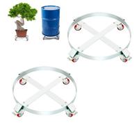 VEVOR 2PCS 208.2 L Heavy Duty Drum Dolly, 453.6 kg Load Capacity, Barrel Dolly Cart Drum Caddy, Non Tipping Hand Truck Capacity Dollies with Steel Fra