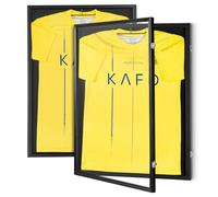 VEVOR 2PCs Jersey Display Frame Case, 23.3x31.2x1.5 in, Large Lockable Sport Jersey Shadow Box with 98% UV Protection PC Glass and Hangers, for Baseball Basketball Football Hockey Shirt and Uniform