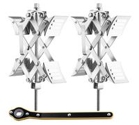 VEVOR Camper Wheel Chock Stabilizer, X-shaped RV Stabilizer Wheel Chock, Fit for 1.5" to 10" Tire Space, 2 Sets of Wheel Chocks with Ratchet Wrench and Storage Bag for Campers Travel Trailers Trucks