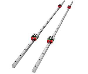 VEVOR 2X 15-1500mm Linear Guideway Rail with 4Pcs Pillow Block Carriage Bearing Block for 15mm Slotted Block Square Block Linear Rail Routers CNC Set