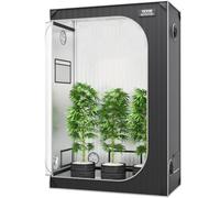 VEVOR 2x4 Grow Tent, 48'' x 24'' x 72'', High Reflective 2000D Mylar Hydroponic Growing Tent with Observation Window, Tool Bag and Floor Tray for Indo
