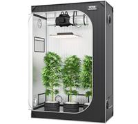 VEVOR 2x4 Grow Tent, 48'' x 24'' x 72'', High Reflective 2000D Mylar Hydroponic Growing Tent with Observation Window, Tool Bag and Floor Tray for