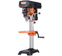 VEVOR 3.2A 5 Speed Adjustable Table Drill with 10" Swing, Cast Iron Frame, 0-45° Tilt, Ideal for Drilling Wood and Metal