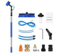 Vevor 3.6M Water Fed Pole Kit, Solar Panel Cleaning Pole With 180 Degree Brush & 20M Hose, Window Cleaner