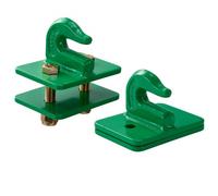 Vevor 3/8" Tractor Bucket Hooks Grade 70 Forged Steel 2 Pack Bolt On Grab Hooks Heavy Duty Mount With Backer Plate, Maximum Break Strength 15,000 Lbs,