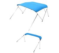 VEVOR 3 Bow Boat Bimini Top, 600D Polyester Canopy with Aluminum Alloy Frame, Waterproof & Sun Shade Boat Awning Canopy with Storage Bag, 2 Support Po