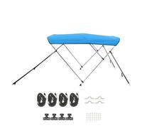 VEVOR 3 Bow Boat Bimini Tops 72"Lx(85"-90")W x 46"H Awning Canopy Pacific Blue