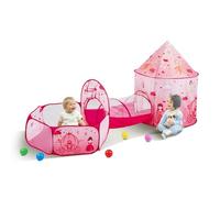 VEVOR 3 in 1 Kids Play Tent with Tunnel for Girls, Princes, Boys, Babies and Toddlers, Indoor/Outdoor Pop Up Playhouse with Carrying Bag & Banding Straps as Birthday Gifts, Magenta Color