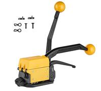 VEVOR 3-in-1 Steel Strapping Tool, 1/2"-3/4" Width, 3 Pcs, A3 Steel, Aluminum Alloy, Tensioner, Crimper, Cutter, Packaging Banding Machine