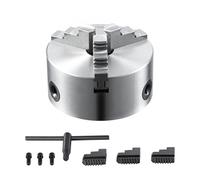 VEVOR 3-Jaw Self-Centering Lathe Chuck, 6'', 0.14-6.3 in/3.5-160 mm Clamping Range, T-Key Fixing Screws, Reversible Jaws, for Lathe, 3D Printer, Machining Center, Milling, Drilling