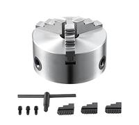 VEVOR 3-Jaw Self-Centering Lathe Chuck, 6'', 0.14-6.3 in/3.5-160 mm Clamping Range, T-Key Fixing Screws, Reversible Jaws, for Lathe, 3D Printer, Machining Center, Milling, Drilling