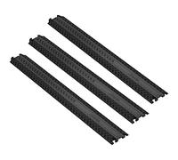 VEVOR 3 PCs Drop Over Cable Cover Ramp, 2,000 lbs/axle Load Capacity, Heavy Duty Cable Hose Protector Ramp, Floor Cord Cover for High Walking Traffic Areas Indoor Outdoor Home Office Warehouse School