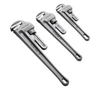VEVOR 3-Piece Aluminum Straight Pipe Wrench Set, 10" 14" 18", Adjustable Plumbing Wrench, for Water Pipes, Automotive Repairs