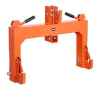 VEVOR 3-Point Quick Hitch with 2 in Receiver, 3000 Lbs Lift Capacity, 3-Pt Hitch with 5 Level Adjustable Bolt, Adaptation to Category 1 & 2 Tractor, Heavy Duty 3 Point Attachments, Orange