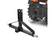 VEVOR 3 Point Trailer Hitch with 2 in Receiver, 3pt Quick Hitch Attachment for Category 1 Tractor, 3000lbs Capacity, Tow Drawbar Adapter, Compatible with Kubota, Mahindra, Ford, Yanmar, John Deere
