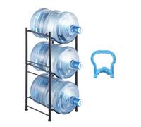 VEVOR 3 Tiers Water Jug Holder, 5 Gallon Water Bottle Holder, Single Row Water Bottle Rack for 3 Bottles, Heavy Duty Water Jug Rack for Kitchen, Offic