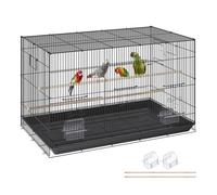 VEVOR 30 inch Bird Cage, Metal Large Parakeet Cages for Cockatiels Small Parrot Budgies Lovebirds Canaries, Pet Bird Cage with Rolling Stand and Tray
