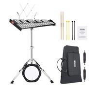VEVOR 30 Note Glockenspiel Xylophone Bell Kit, Professional Percussion Instrument Set with Mallets, Drum Sticks, Music Stand, 8" Practice Pad, Adjust