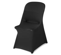 VEVOR 30 Pcs Black Chair Covers, Polyester Spandex Chair Cover, Stretch Slipcovers for Wedding Party Dining Banquet Flat-Front Chair Covers, Fits Chair Measures up to 18.11 x 19.69 x 33.86 inch