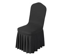 VEVOR 30 Pcs Black Chair Covers, Polyester Spandex Chair Cover, Stretch Slipcovers for Wedding Party Dining Banquet Flat-Front Chair Covers, Fits Chair Measures up to 20.08 x 17.72 x 37.4 inch