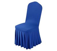 VEVOR 30 Pcs Blue Chair Covers, Polyester Spandex Chair Cover, Stretch Slipcovers for Wedding Party Dining Banquet Flat-Front Chair Covers, Fits Chair Measures up to 20.08 x 17.72 x 37.4 inch