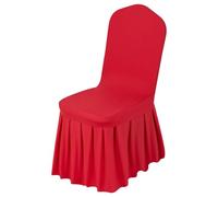VEVOR 30 Pcs Red Chair Covers, Polyester Spandex Chair Cover, Stretch Slipcovers for Wedding Party Dining Banquet Flat-Front Chair Covers, Fits Chair Measures up to 20.08 x 17.72 x 37.4 inch
