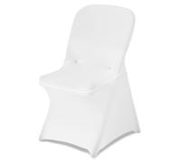 VEVOR 30 Pcs White Chair Covers, Polyester Spandex Chair Cover, Stretch Slipcovers for Wedding Party Dining Banquet Flat-Front Chair Covers, Fits Chair Measures up to 18.11 x 19.69 x 33.86 inch