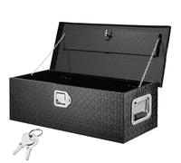 VEVOR 30"x13"x9.6" Heavy Duty Aluminum Bar Tread Tool Box for Pick Up Truck Bed