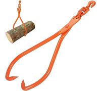 VEVOR Log Skidding Tongs, 32 inch 2 Claw Log Lifting Tongs, Heavy Duty Rotating Steel Lumber Skidding Tongs, 1543 lbs/700 kg Loading Capacity, Log Lifting, Handling, Dragging & Carrying Tool