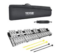 VEVOR 32 Note Bell Kit Mallets Drum Sticks and Carrying Bag Professional Glockenspiel Xylophone Percussion Instrument Set for Adults & Students (KS-