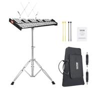 VEVOR 32 Note Glockenspiel Xylophone Bell Kit, Professional Percussion Instrument Set with Mallets, Drum Sticks, Music Stand, Adjustable Stand and Carrying Bag for Students & Adults