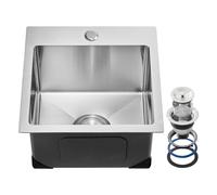 VEVOR 33"""" Kitchen Workstation 304 Stainless Steel Top Mount Built-in Single Bowl Farmhouse with Accessories Home Dishwasher Sink for RV Prep Ki