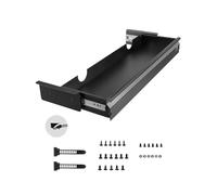 VEVOR 33" Wide Under Desk Drawer Slide Out, Under Desk Mounted Pull-out Drawer Attachment, Hidden Desktop Storage Organizer, Under Table Pencil Drawer for office Home Sit Stand Workstation, 33x9x4 in