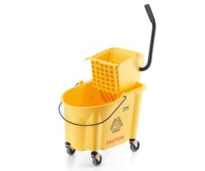 VEVOR 33L Mop Bucket w/ Wringer 35 Qt. Commercial Rolling Floor Cleaning Trolley
