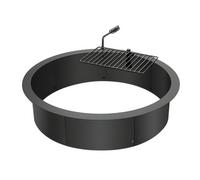 Vevor 35" Round Fire Pit Q235 Carbon Steel, 1.5mm Thick, 7-Section Seamless Assembly, Above/in-Ground Diy Bbq Campfire Ring
