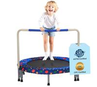 VEVOR 36" Kids Trampoline, 3FT Indoor Outdoor Trampoline, Foldable Mini Trampoline with Handle, Rebounder Trampoline for Toddlers, Birthday Gift for 3