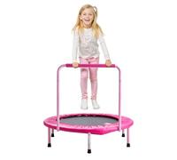 VEVOR 36" Kids Trampoline, 3FT Indoor Outdoor Trampoline, Foldable Mini Trampolines with Handle, Rebounder for Toddlers, Birthday Gift for 3+ Years Children, Boys Girls for Fun, Pink