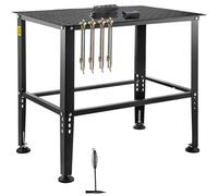 VEVOR 36" x 24" 800LBS Capacity Welding Workbench Table, Heavy-Duty Work Bench with 0.63" Fixture Holes and Non-slip Foot Pads for Welding Assembly Repair Works
