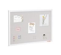 VEVOR 36"x24" White Cork Board with Linen Surface - Stylish Wall-Mounted Bulletin Board for Home, School, Office - Elegant & Functional Noticeboard