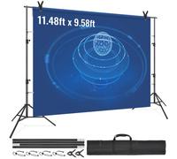 VEVOR 12 x 10 ft Heavy Duty Backdrop Stand, Height Adjustable Photography Backdrop Stand, Background Support System with 6 Clamps and A Carry Bag, for Party, Wedding, Display, Photo