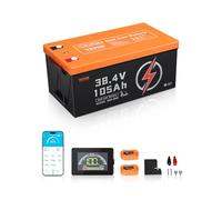VEVOR 36V 105Ah Lithium Battery for Golf Cart 36V with BMS 200A, LCD Display and Mobile App, LiFePO4 Battery with 600A Peak Current, ABS Shell and 4000+ Cycles