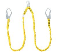 VEVOR 38mm Safety Lanyard, 6ft(1.83m) Fall Protection Lanyard with 2 Alloy Steel Snap Hooks, Retractable Safety Belt for Outdoor/Indoor Tree Climbing, 38KN Breaking Tension Lanyard, Yellow