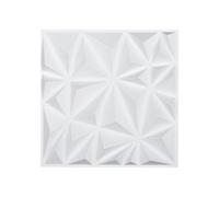 VEVOR 3D Wall Panels, 33-Pack 11.81 x 11.81 in PVC Modern Art Minimalist Diamond Tiles, 32 Sq.Ft Coverage Accent Wall Panel, Interior Home Decor for Ceiling, Bedroom, Living & Gaming Room, Matte White