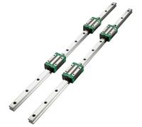 VEVOR 3PCS Linear Rail 0.78-66 Inch, Linear Bearings and Rails with 4PCS HSR20 Bearing Block, Linear Motion Slide Rails plus for DIY CNC Routers Lathe