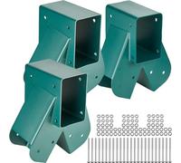 VEVOR 3PCS Swing Connector A Carbon Steel Mid Post Support Wood Beam Indoor Outdoor with Mounting Hardware for Feet 10.2 x 10.2 cm, Beam 10.2 x 15.2 cm, Green