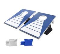 VEVOR Cornhole Set, 3x2 ft Corn Hole Game Boards, Aluminum Weatherproof Portable Toss Board, Indoor and Outdoor Foldable Cornhole Play for Adults, Include 8 Bean Bags, for Yard Backyard Beach Camping