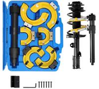 VEVOR Strut Spring Compressor Set, Macpherson Strut Spring Compressor Kit, Interchangeable Fork Strut Coil Extractor Remover Tool, with Yellow Protective Sleeve and Carrying Case