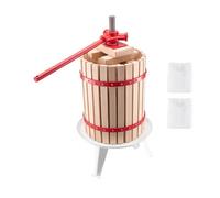 VEVOR 4.75 Gal/18L Fruit Wine Press, Solid Wood Basket with 8 Blocks, Heavy Duty Manual Juice Maker, Cider Apple Grape Tincture Honey Olive Oil Making Press with Handle for Kitchen, Home